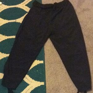 black elastic band pants